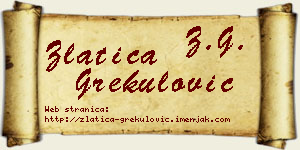 Zlatica Grekulović vizit kartica